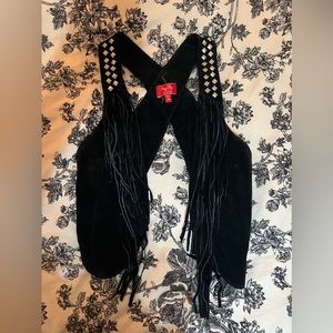 Tiger Lily leather fringe vest
